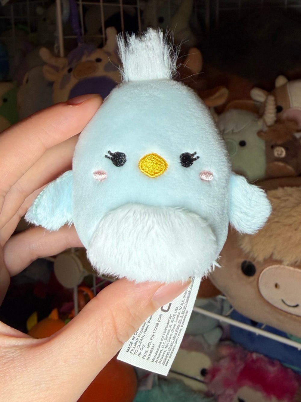 Squishmallows Squishville SV Astra the Blue Chick 2” Stuffed Plush